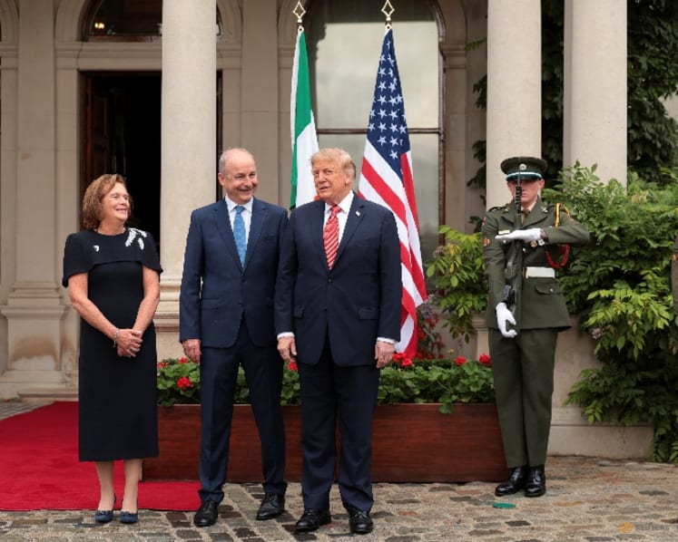 Trump arrives in Ireland to meet leaders before attending golf tournament