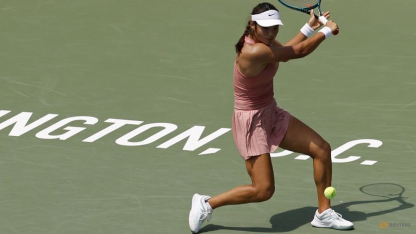 Raducanu beats Osaka in straight sets to reach Washington quarters