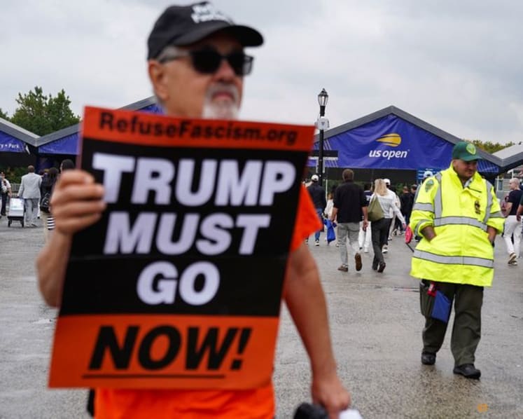 Trump receives mixed reaction at US Open after security delays frustrate fans