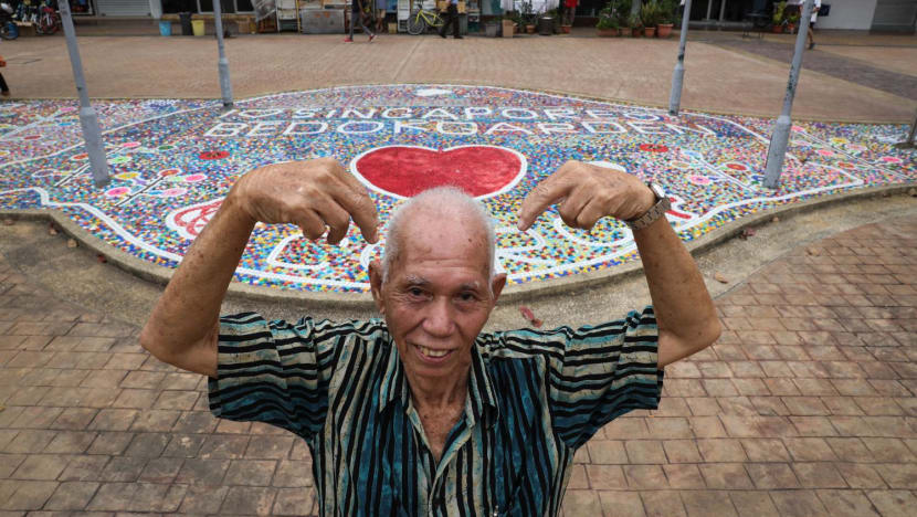 77-year-old retiree completes mural in Bedok using 80,000 bottle caps, eyes next project