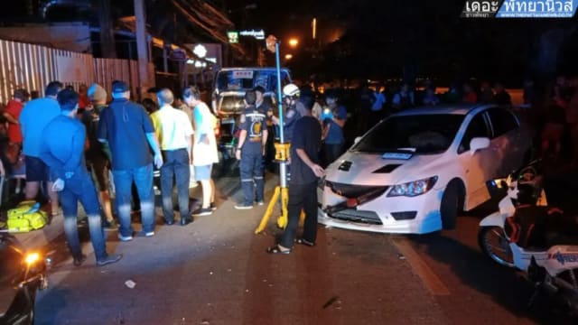 狮城男泰国开车失控酿车祸 至少十人受伤