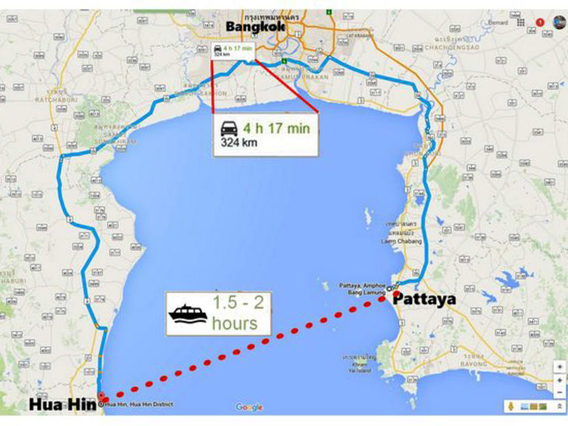 Ferry service from Pattaya to Hua Hin. Photo: Bangkok Post