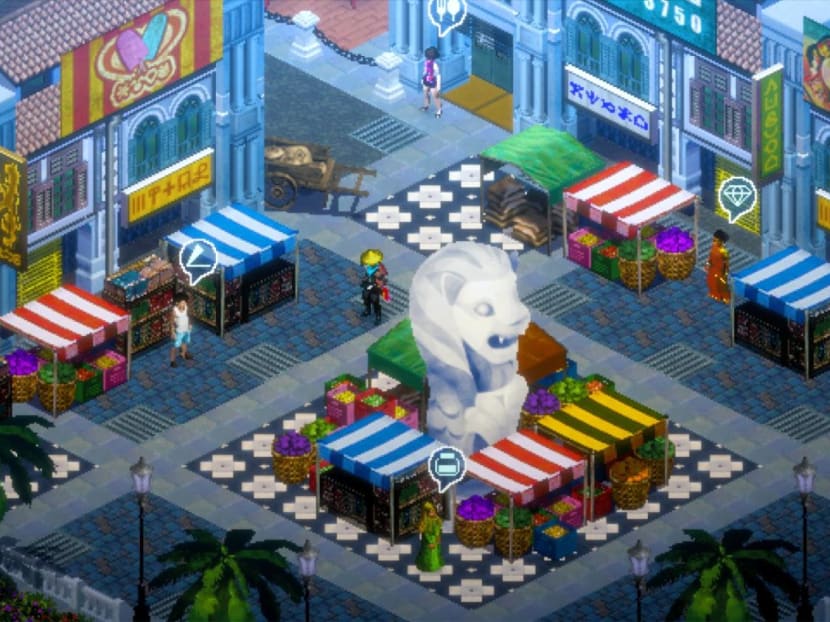 Screenshot from the game Ghostlore, where players battle supernatural spirits from Southeast Asian folklore to protect the city of Seaport.

