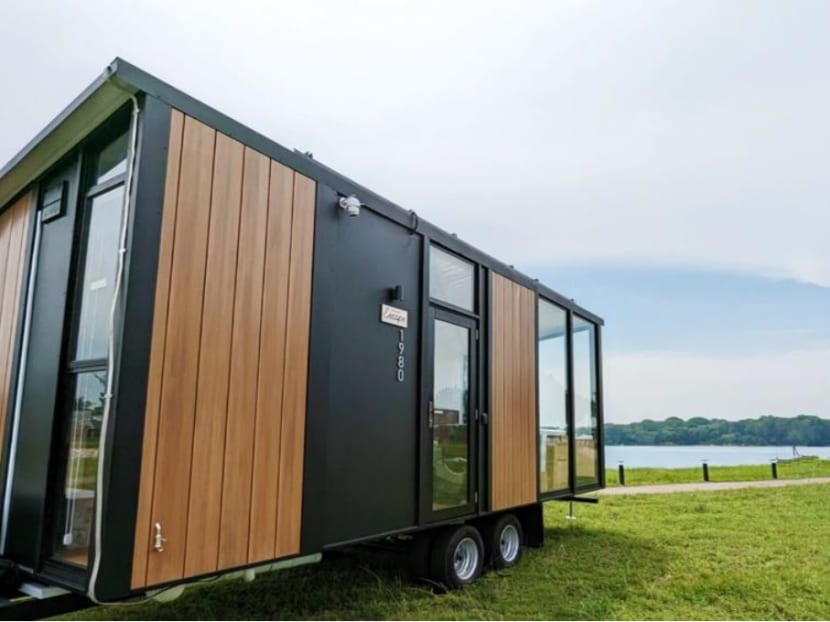 One of the eco-friendly “tiny houses” on Lazarus Island.