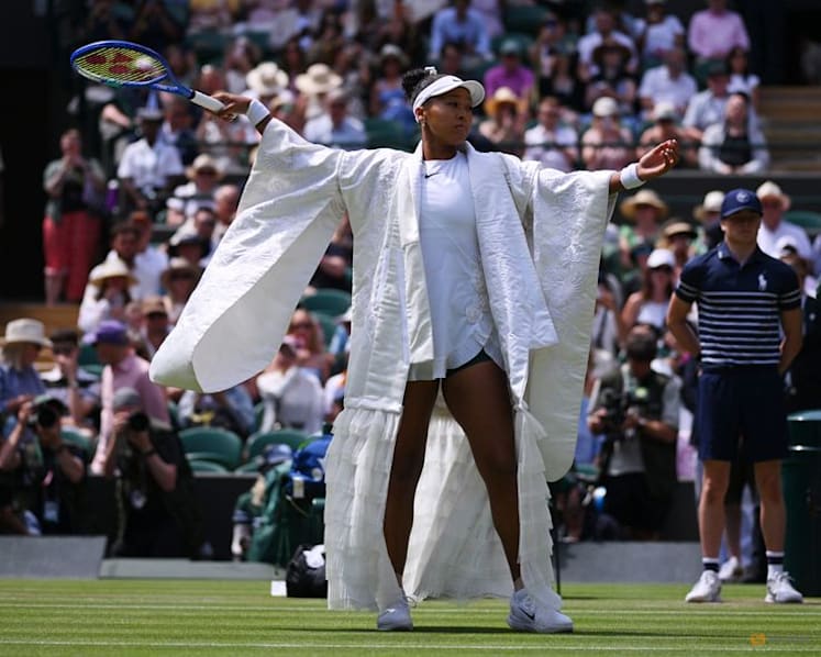 Osaka talks fashion but lets her game speak for itself in best Wimbledon run