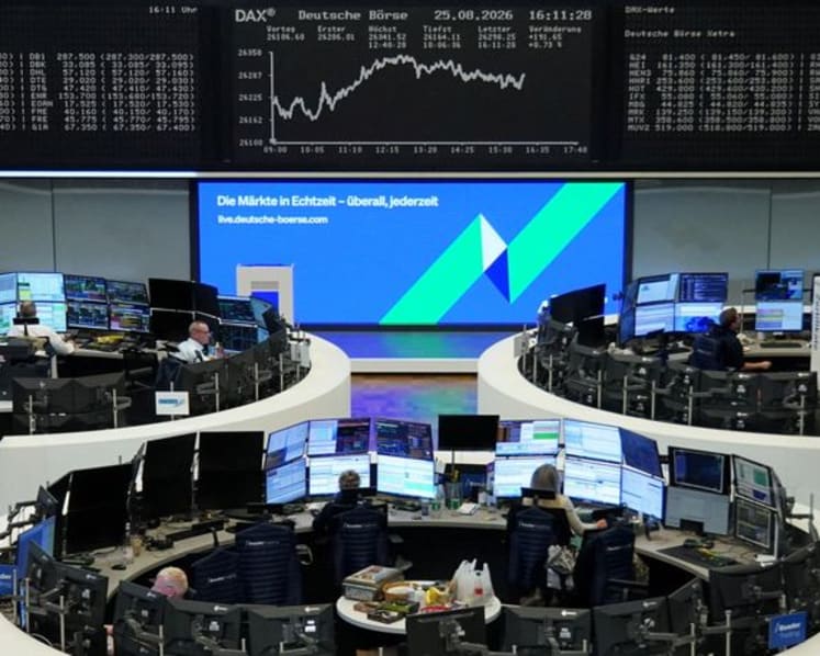 World stocks steady as Nvidia boost tempers Jackson Hole caution