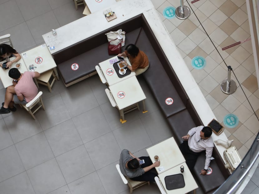 The present safe distancing rules, such as the dine-in group size of no larger than two, will remain in place until Nov 21.