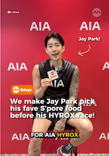 We caught up with Jay Park ahead of his race at HYROX Singapore for a quick-fire round of questions, from his preferred workout timing to his favourite Singaporean dish and whether he identifies more as an athlete or an artist. The global star also shared his thoughts on health and wellbeing in 2026, offering fans a glimpse into his mindset as he balances music, fitness and competition. The short interview captures a more personal and spontaneous side of Jay Park just before he makes his debut on the HYROX floor 🔥 #8dayssg #8dayssgintv #jaypark #hyrox #singapore 