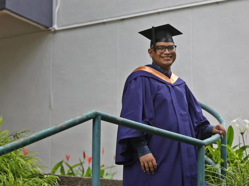 Mr Abu Ubaidah Eliase is graduating from the National University of Singapore with top honours for a bachelor's degree in social sciences while coping with kidney failure.