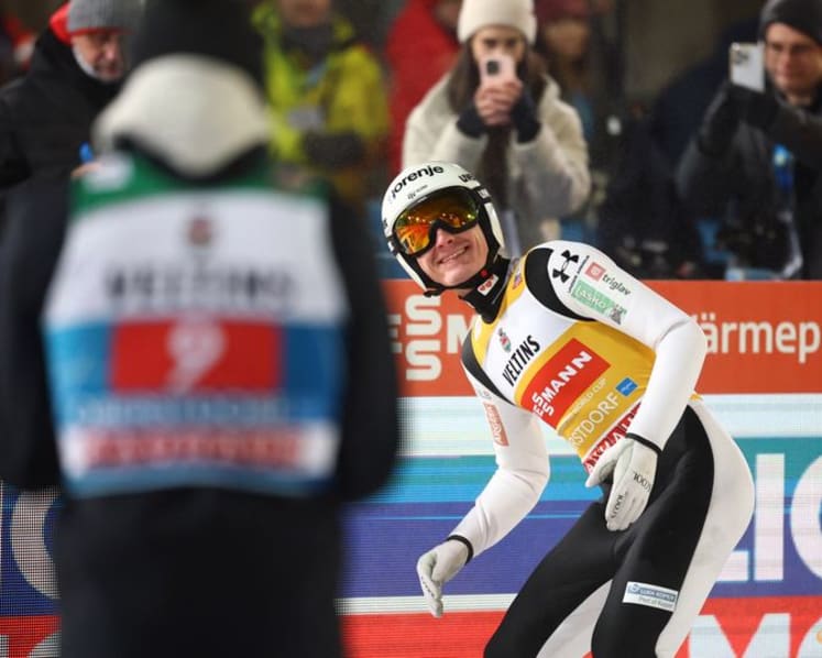 Ski Jumping- Slovenia's Prevc sets pace in Four Hills with Oberstdorf victory