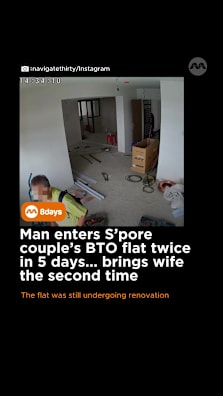 The homeowners tell 8days.sg that they initially brushed off the first incident but became concerned when the man, this time with another person #8dayssg #8dayssgtrending #hdb #bto #sgfyp 