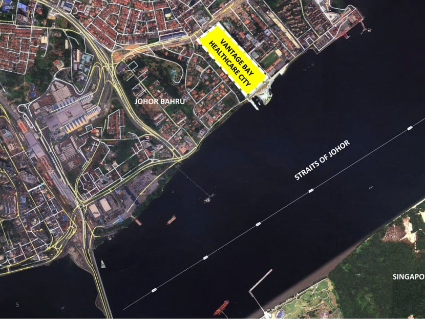 A map showing the location of Rowsley’s Vantage Bay development in the Malaysian state of Johor. The healthcare city will house facilities such as hospitals, medical training centres, long-term care facilities and urban wellness resorts. Photo: Rowsley