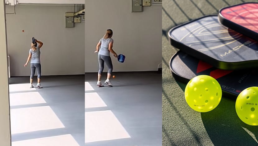 Woman Practising Pickleball Against Void Deck Wall In Serangoon Sparks Online Debate Over Noise