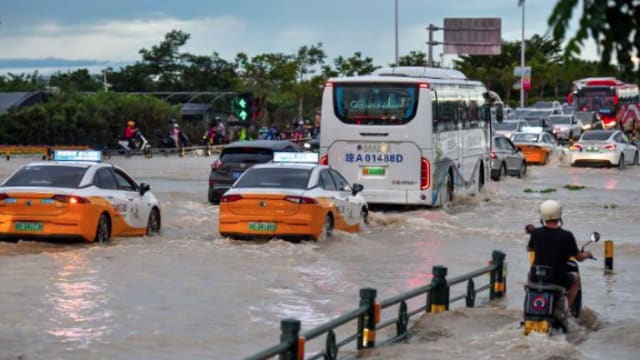 中国海南强降雨致严重内涝