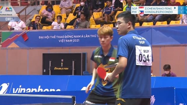 周哲宇傅绍锋惊险逆转 乒乓男双挫菲律宾摘冠