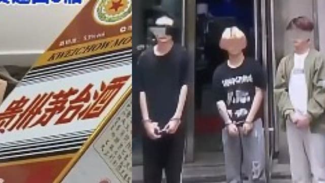 中国毛贼破车窗偷18瓶茅台 上网发现太贵还回三瓶