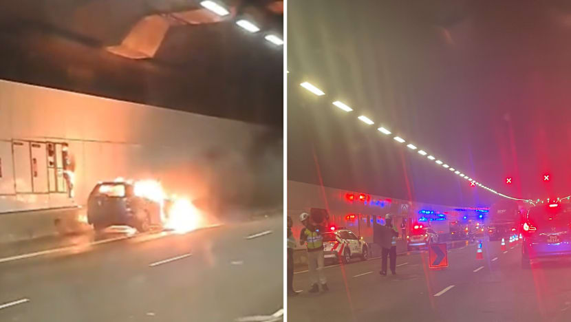 Car fire brings traffic to a standstill in MCE tunnel