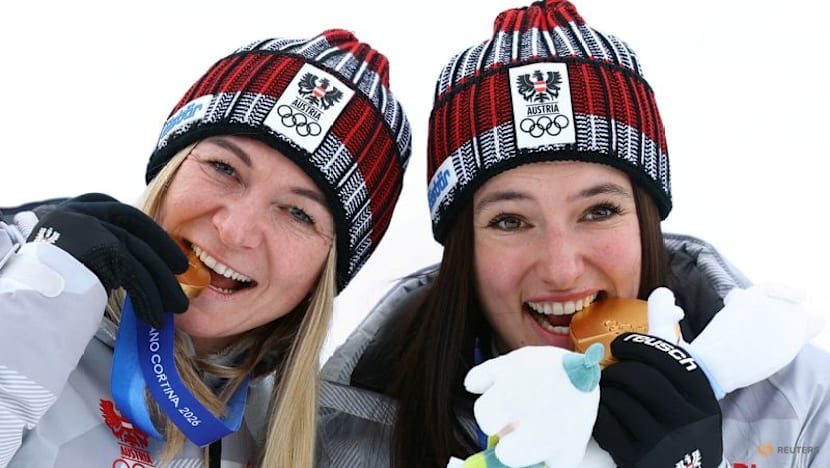 Alpine skiing-Austria win surprise team combined gold as Shiffrin misses out again