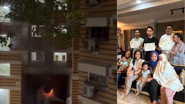 合力扑灭组屋垃圾槽火患 三男子获议员表扬