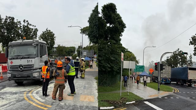 金文泰路拖斗罗厘起火燃烧 一人吸入浓烟送院