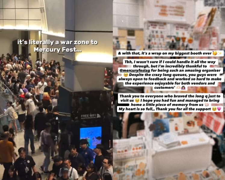 Art and thrift market Mercury Festival draws large crowds at Suntec amid virtual queue debate