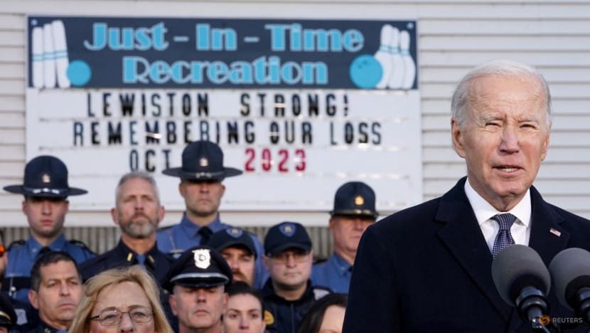 Biden visits mass shooting sites in Maine where 18 died