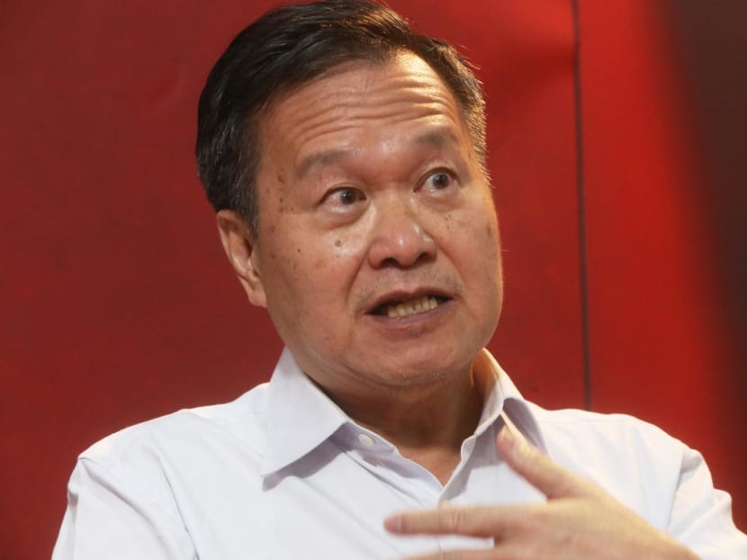 Mr Tan Kin Lian speaking to the media in 2016. Mr Tan Kin Lian speaking to the media in 2016.