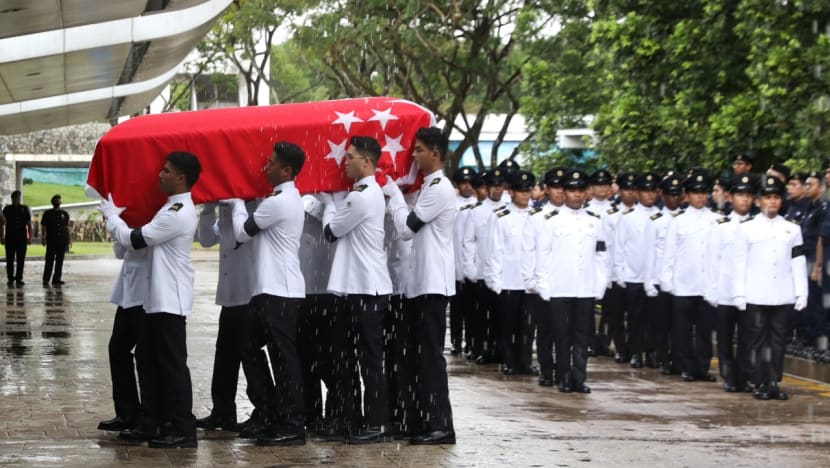 In pouring rain, friends and family bid farewell to NSF firefighter at ceremonial funeral