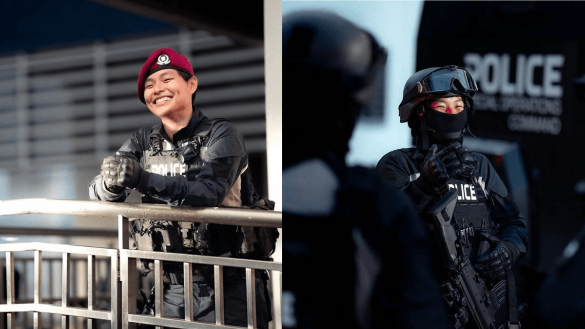 Husband Pays Moving Tribute To Wife On Becoming S'pore's 1st Female Police  Tactical Unit Officer: "I Salute You Fom The Bottom Of My Heart" - 8days
