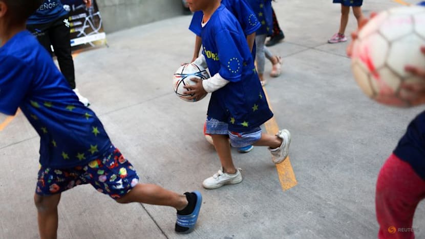 Far from home, migrant children kick off own World Cup in Mexico