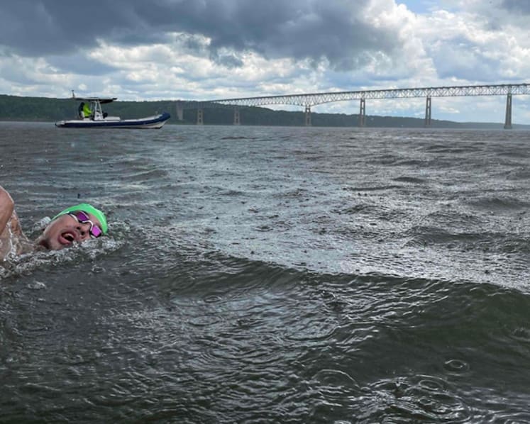 Navy doctor braves fog and hailstorm in Hudson River marathon swim to become first Singaporean to achieve feat