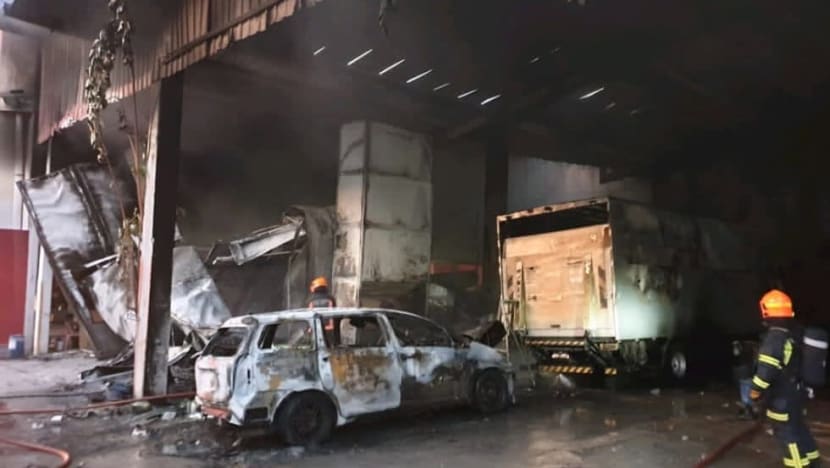 Fire breaks out at Defu Lane vehicle workshop