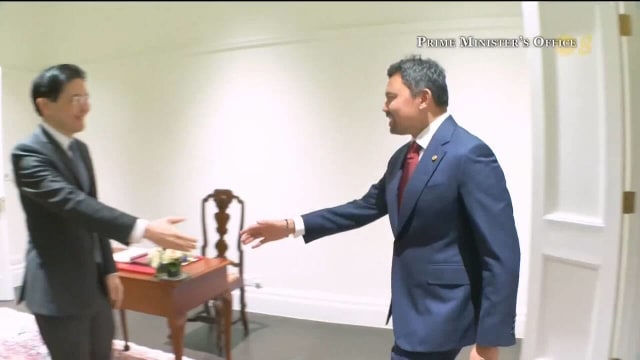 文莱王储比拉赫与黄总理 联合主持纪念邮票推展仪式