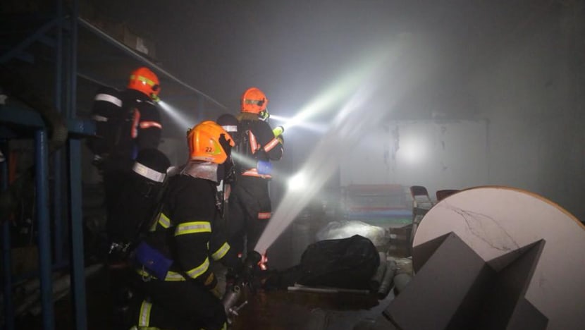 Workers evacuated after fire breaks out at Ubi warehouse