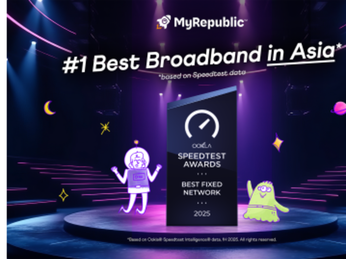 MyRepublic Awarded #1 Best Fixed Network in Asia by Ookla®