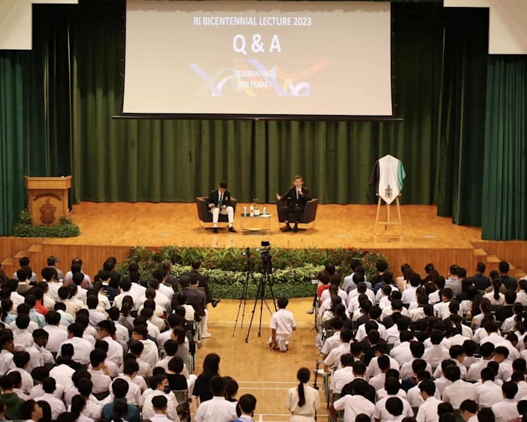 Students quiz Chan Chun Sing, who urges RI to help 'bring out the best' in wider education system
