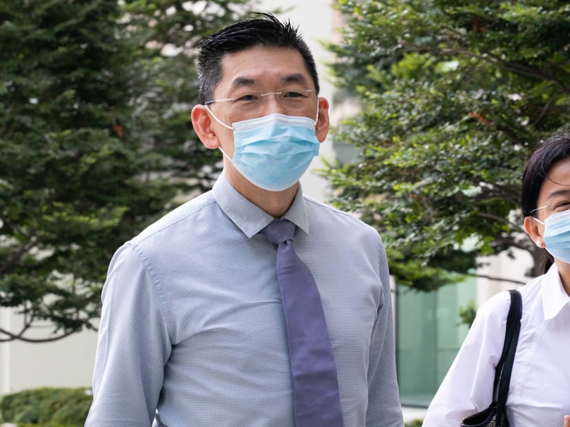 Dr Yeo Sow Nam pictured outside the State Courts in March 2021.