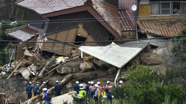 日本九州暴雨酿土崩及河水泛滥 死亡人数上升至六人