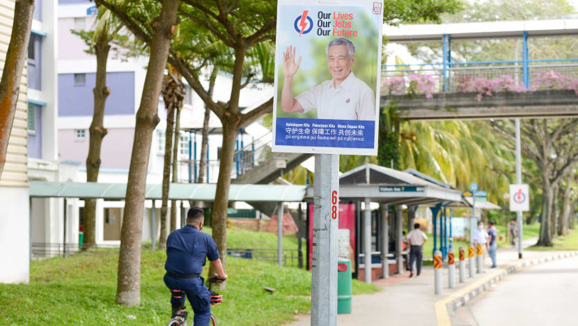 Man fined S$1,000 for destroying PAP poster bearing PM Lee’s image during GE2020