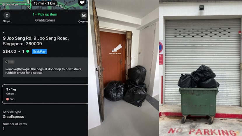 Grab Delivery Rider In S’pore Says He Got A S$4 Job To Throw Out Customer’s Four Bags Of Rubbish