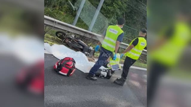 泛岛快速公路致命车祸 33岁女摩托车骑士当场丧命
