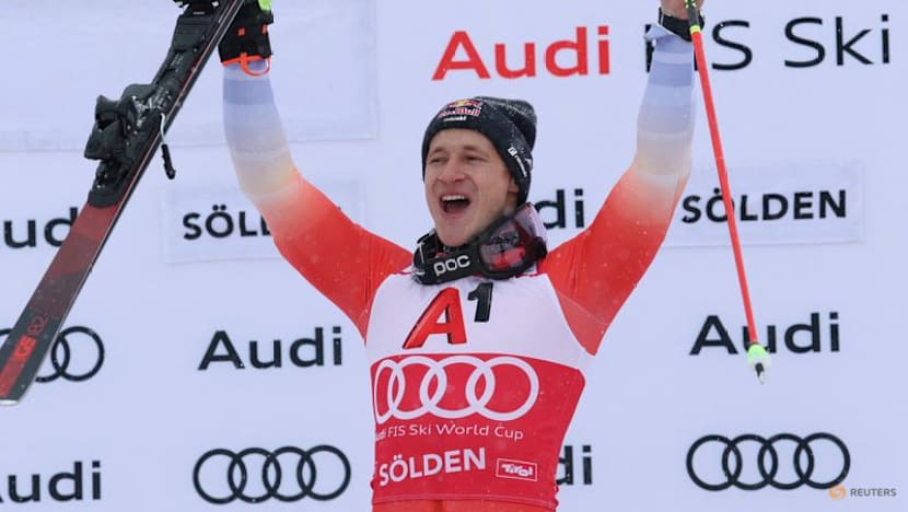 Alpine skiing-Switzerland's Odermatt opens season in style with giant slalom triumph in Soelden