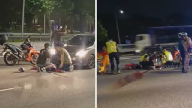 摩托车与轿车快速公路发生碰撞 42岁骑士身亡