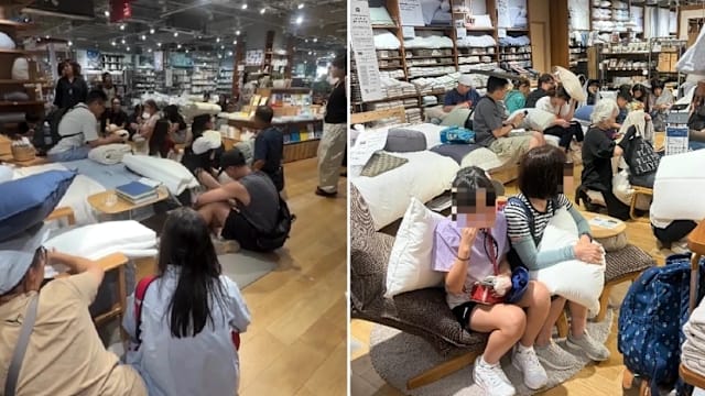 熊本强震突袭 无印良品店员拆枕头护顾客避难