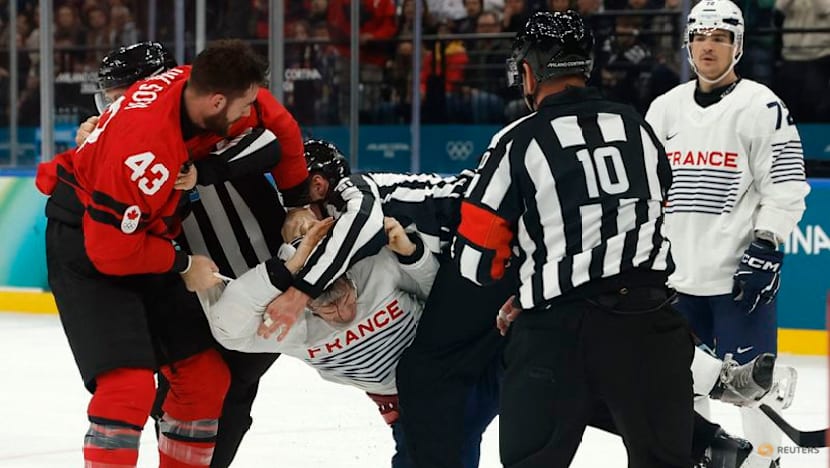 Ice hockey-France suspend Crinon for rest of Games after Canada fight