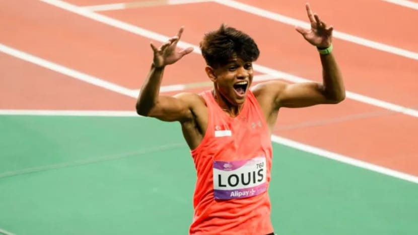 Pelari pecut SG Marc Brian Louis berjaya pecahkan rekod 22 tahun UK Sham di Sukan Asia Pelari pecut SG Marc Brian Louis berjaya pecahkan rekod 22 tahun UK Sham di Sukan Asia