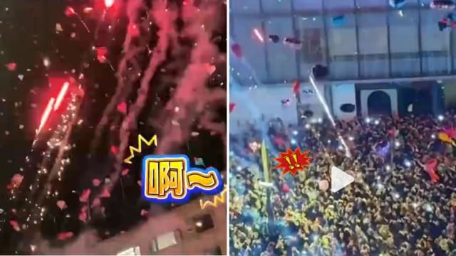 男子跨年夜用烟火射气球海 中国警方立案侦查