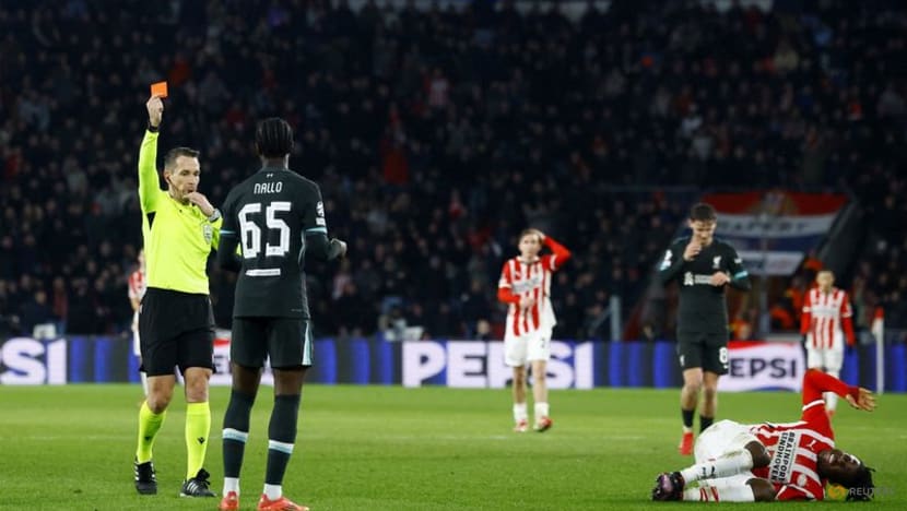 Red card for Nallo was cruel, says Liverpool's Slot Red card for Nallo was cruel, says Liverpool's Slot