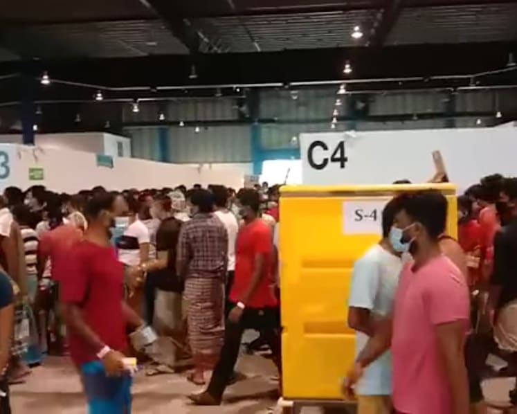 Changi Covid-19 care facility manager says situation has ‘improved’ after video of rowdy food queues surfaced