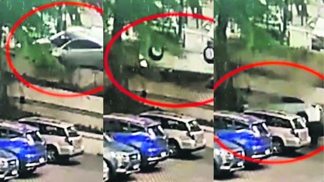 智利86岁老妇失控翻车 竟360度精准落停车位